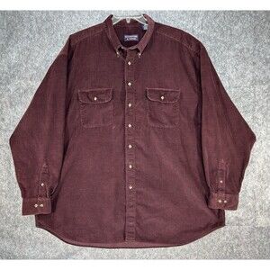 Roundtree & Yorke Outdoors Corduroy Button Down Shirt Men’s 3XLT Purple